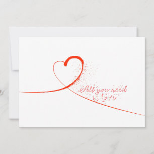 All You Need Is Love Heart  Holiday Card