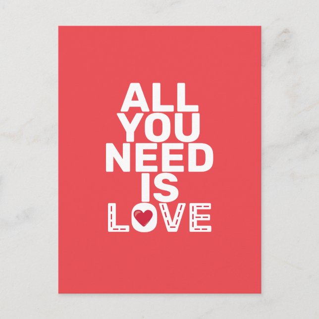 All You Need Is Love Heart Stitches No Photo Postcard (Front)