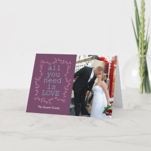all you need is love holiday card