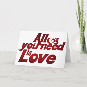 All you Need is Love Holiday Card
