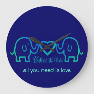 all you need is love large clock