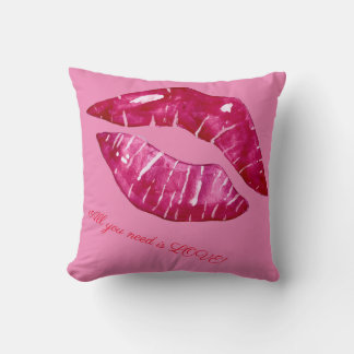 All you need is love motif on throw cushion