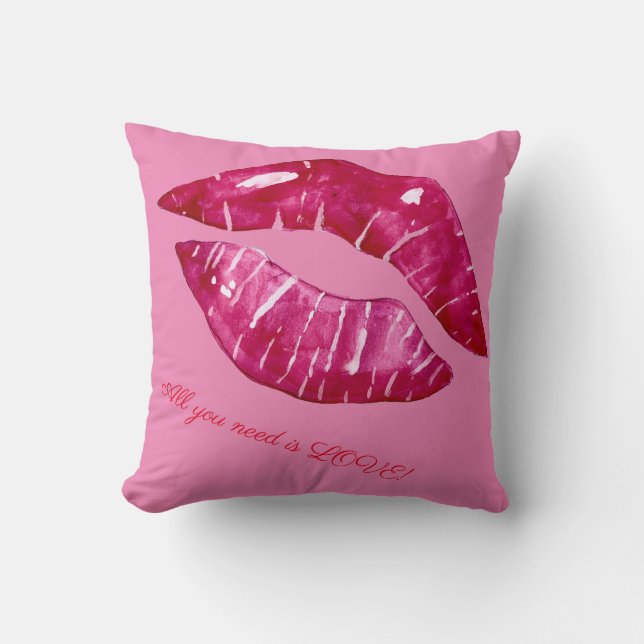 All you need is love motif on throw cushion (Front)