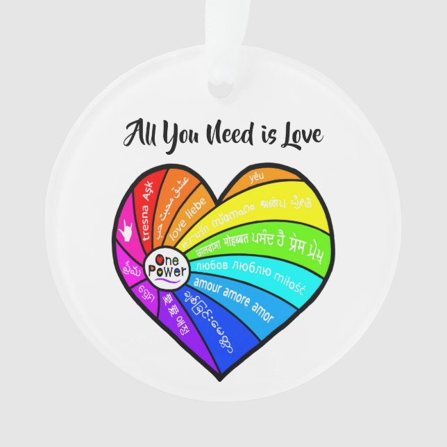 All You Need is Love Ornament (Front)