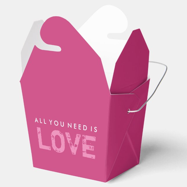 All You Need Is Love Pink Valentine Treat Box (Opened)