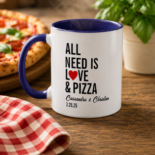 All You Need Is Love & Pizza Napkins   Fun Pizza  Mug