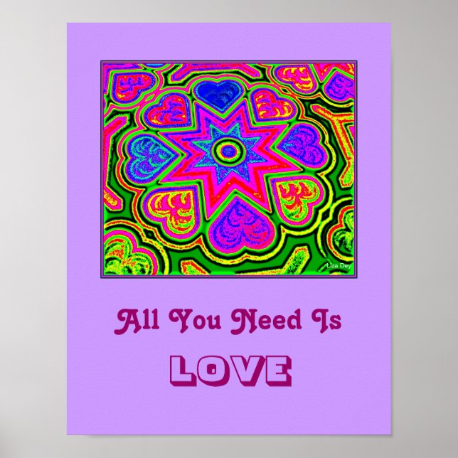 'All You Need Is Love'  Poster (Purple) (Front)