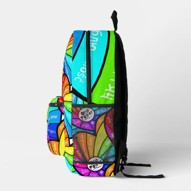 All You Need is Love Printed Backpack (Right)
