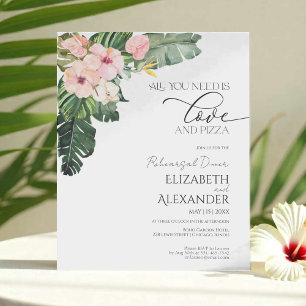 All you need is Love Rehearsal Dinner Invitation