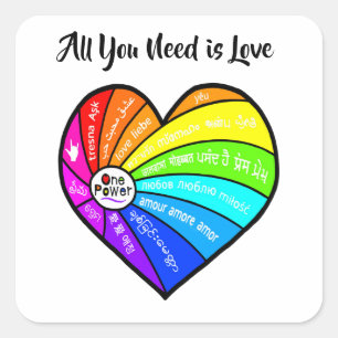 All You Need is Love Square Sticker
