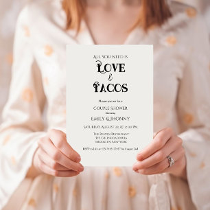 All you need is love & tacos Bridal Shower  Announcement
