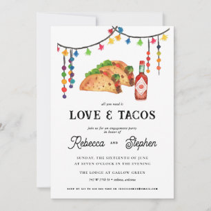 All You Need Is Love & Tacos Engagement Party Invitation