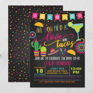 All You Need is Love & Tacos Invitation - Bridal B