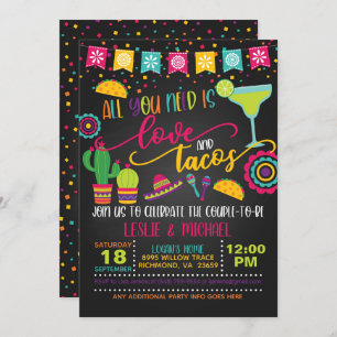 All You Need is Love & Tacos Invitation - Couple B