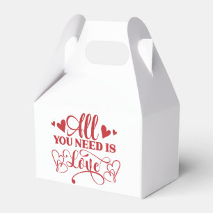 All You Need Is Love Typography Favour Box