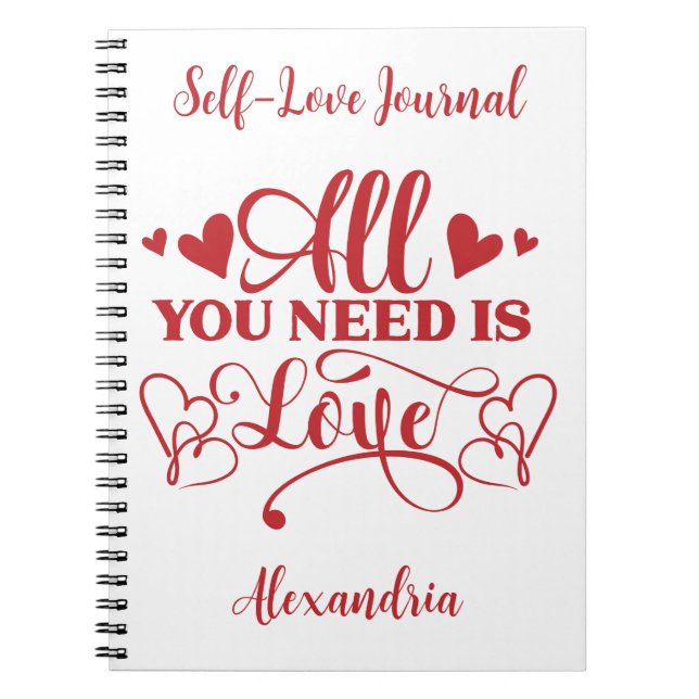 All You Need Is Love Typography Journal (Front)