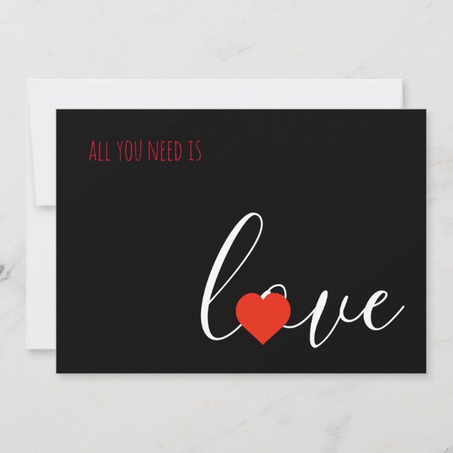All You Need Is Love Valentine Card (Front)