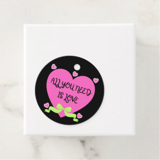 All You Need Is Love – Valentine Heart Design Favour Tags