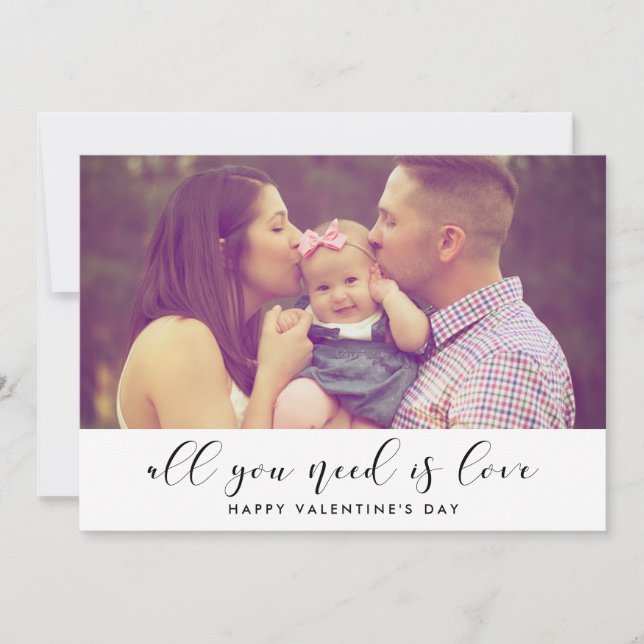 All you need is love Valentine's day card (Front)