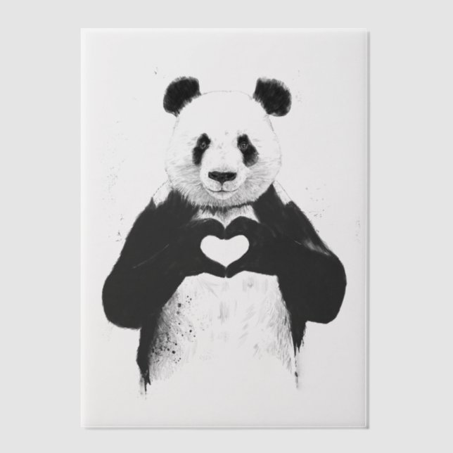 All you need is love vellum invitations (Front)