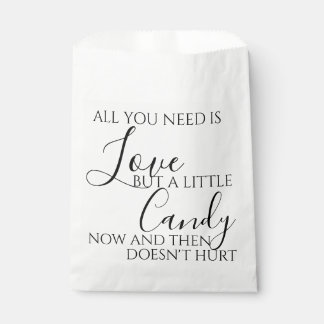 All you need is love wedding candy buffet favour f bags