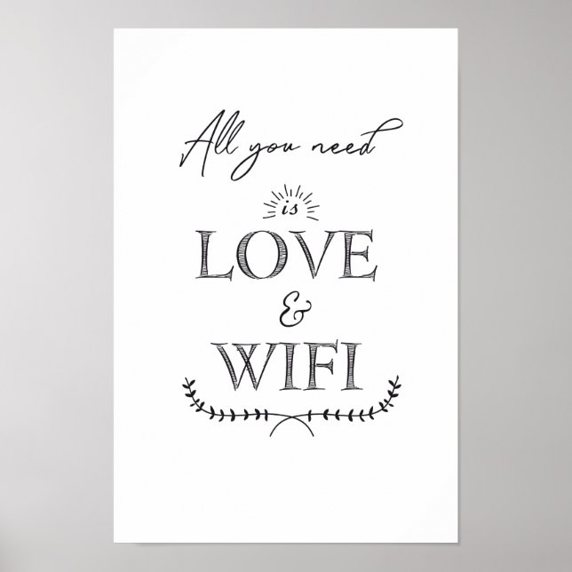 All you need is LOVE & WIFI Poster (Front)