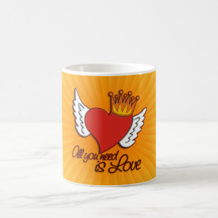 All You Need Is Love yellow shine Coffee Mug