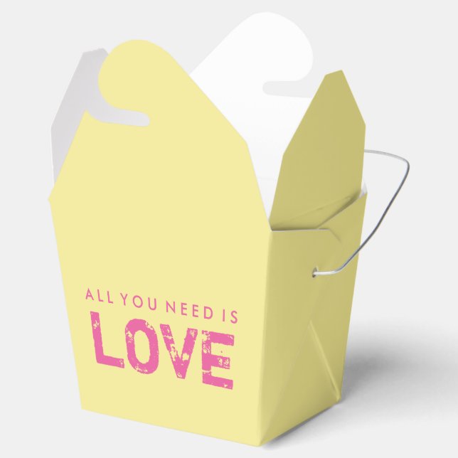 All You Need Is Love Yellow Valentine Treat Box (Opened)
