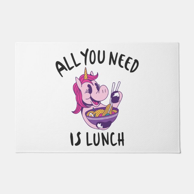 All you need is lunch doormat (Front)