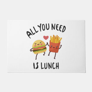 All you need is lunch doormat