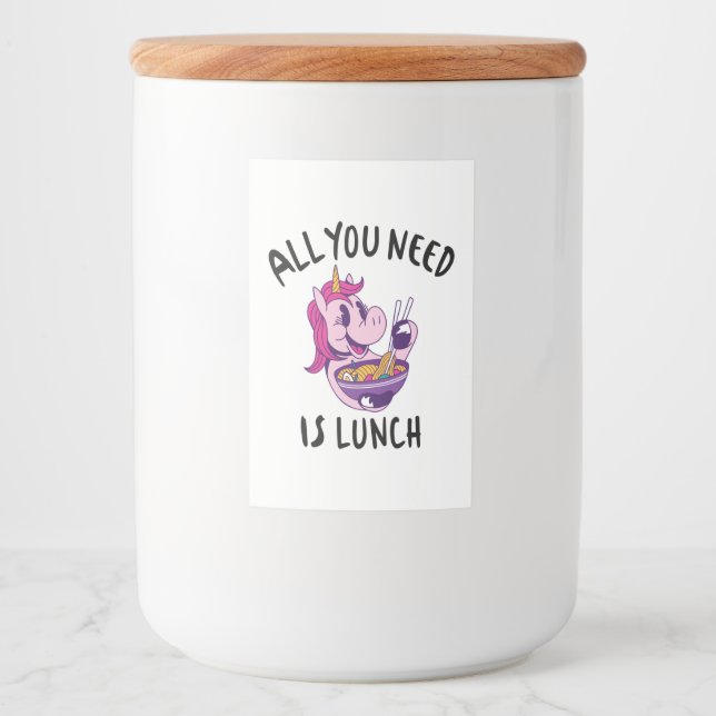 All you need is lunch food label (Front)
