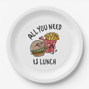 All you need is lunch paper plate