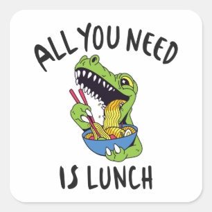 All you need is lunch square sticker