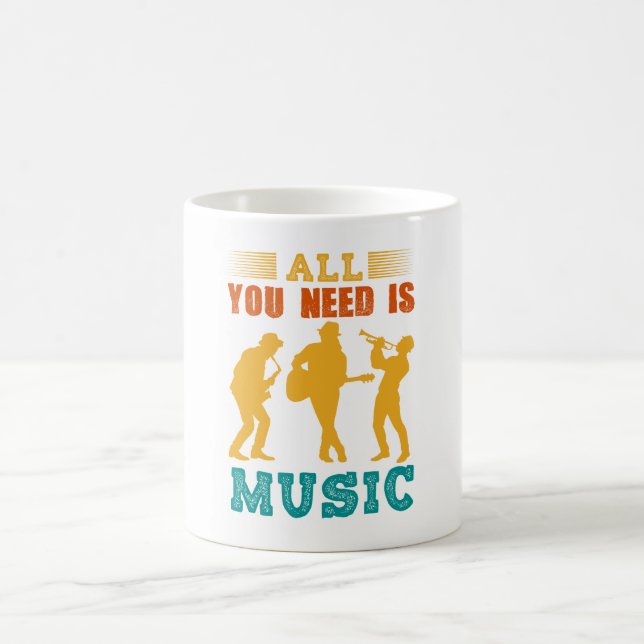 All You Need Is Music Coffee Mug (Center)