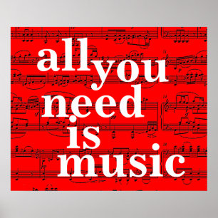 all you need is music poster