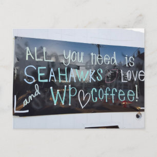 All You Need Is Seahawks and Love Postcard