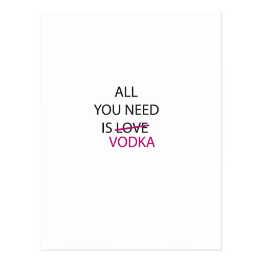 Image of all you need is vodka.ai Postcard