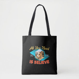 All You Need to Do is Believe - Llama Lover Tote Bag
