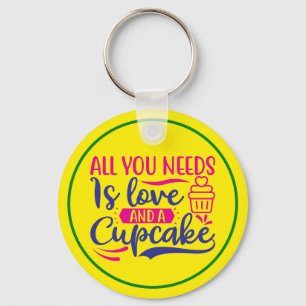 All You Needs is Love and Cupcake Key Ring