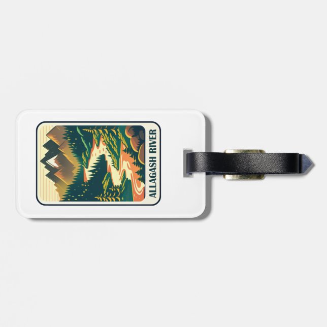 Allagash River Maine Colours Luggage Tag (Back Horizontal)