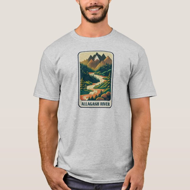 Allagash River Maine Colours T-Shirt (Front)
