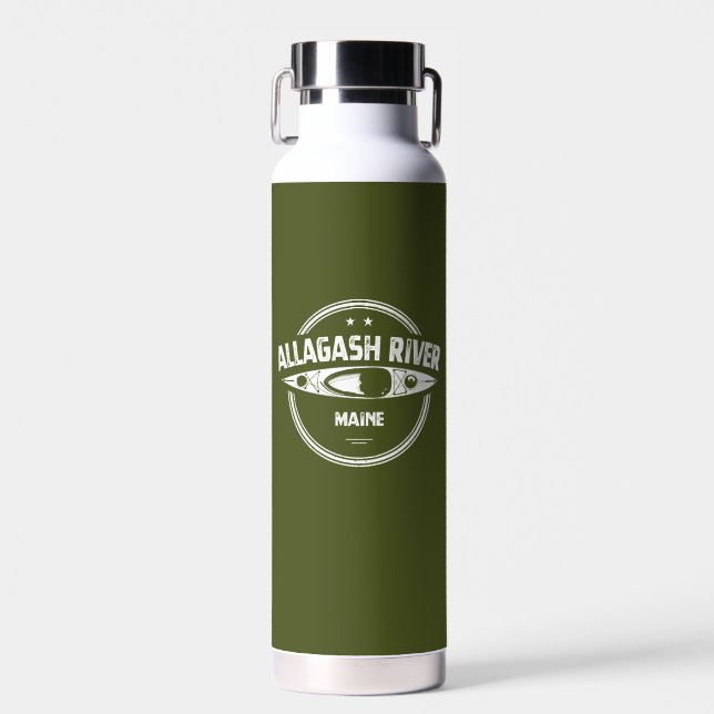 Allagash River Maine Kayak Water Bottle (Front)