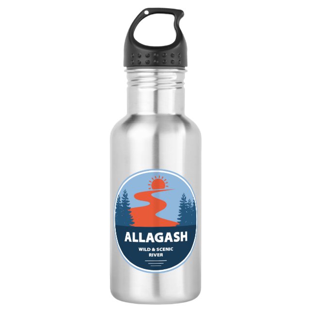 Allagash Wild And Scenic River Maine 532 Ml Water Bottle (Front)