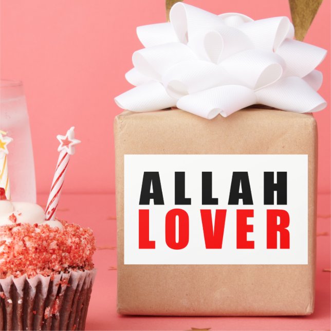 Allah lover rectangular sticker (Party)
