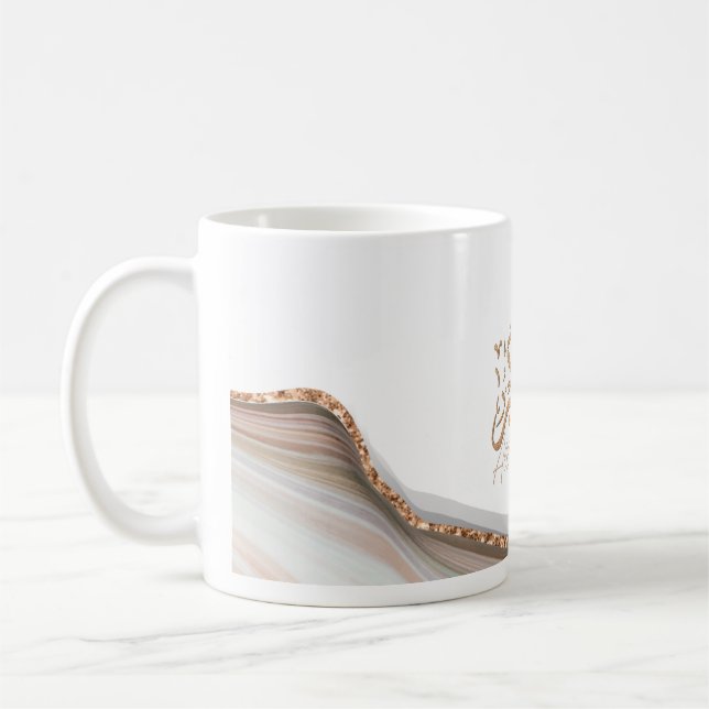 Allahu Akbar in arabic calligraphy islamic Art  Coffee Mug (Left)