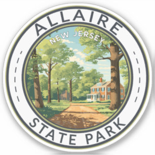 Allaire State Park New Jersey Travel Art Badge