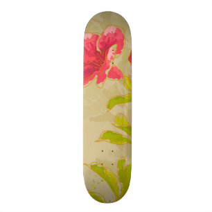 Allamanda Flower On Toned Background Skateboard