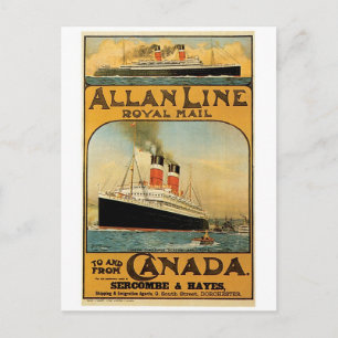 Allan Line Postcard