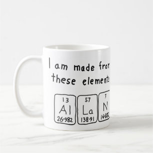 Allan periodic table name mug