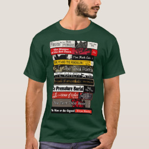 Allan Poe Books Stack T-Shirt